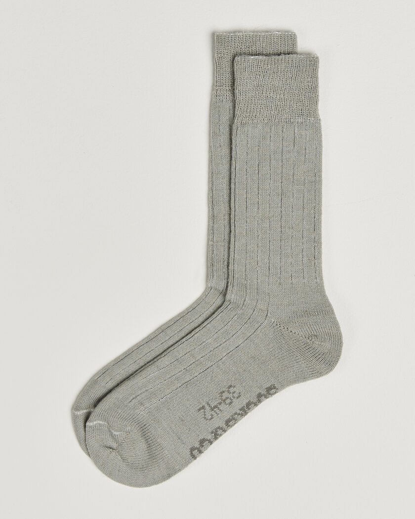 Alpacasocks & Co 2-Pack Ribbed Alpacka Wool Socks Light Grey – Gris
