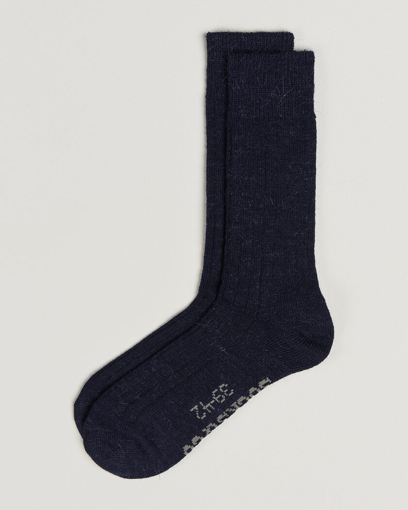 Alpacasocks & Co 2-Pack Ribbed Alpacka Wool Socks Navy – Bleu