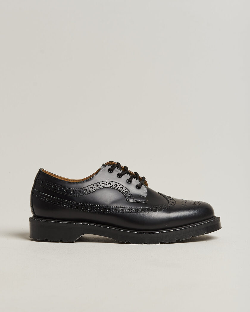 Solovair American Brogue Shoe Black Shine – Noir