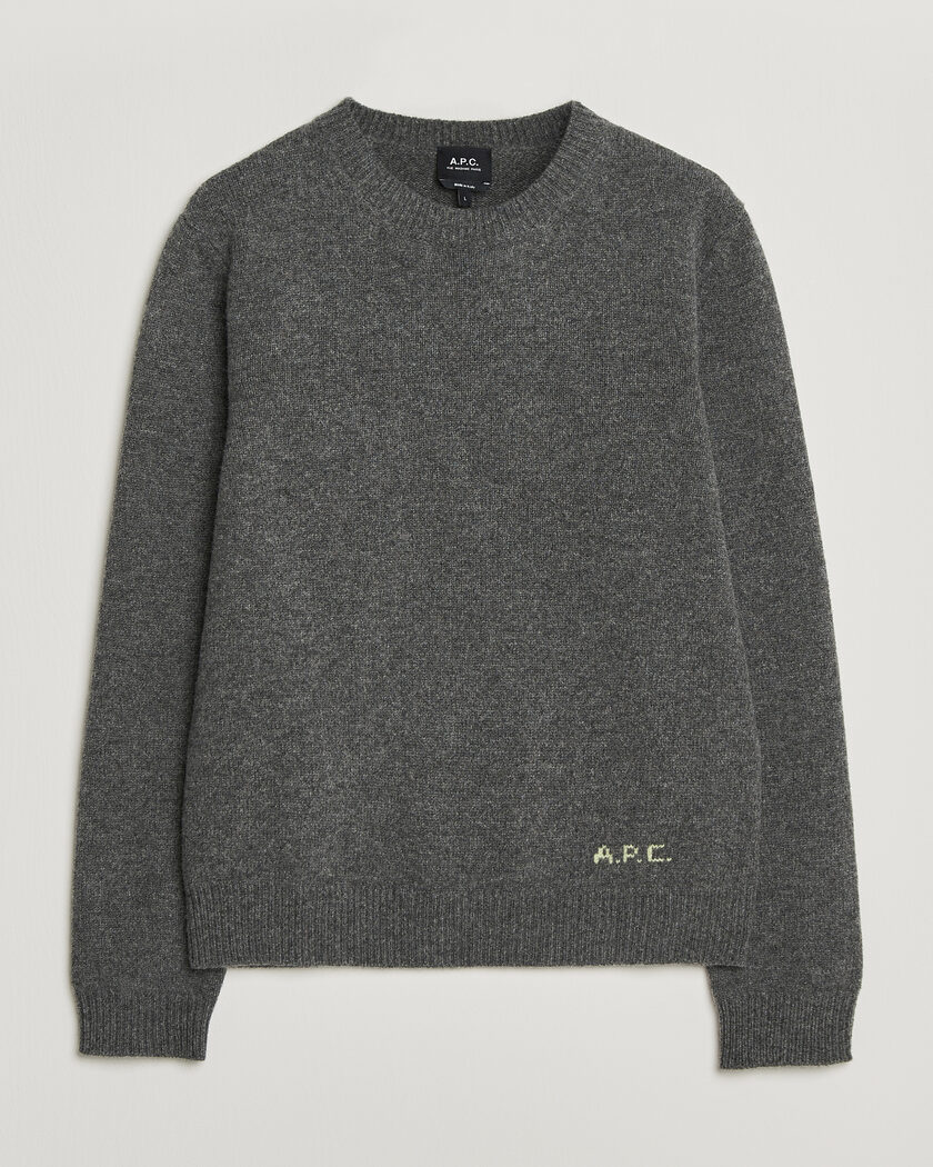 A.P.C. Edmond Wool Knitted Sweater Anthracite Melange – Gris