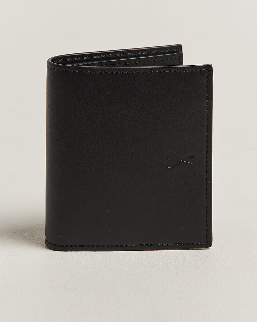 AMI Tonal Heart Logo Wallet Black – Noir