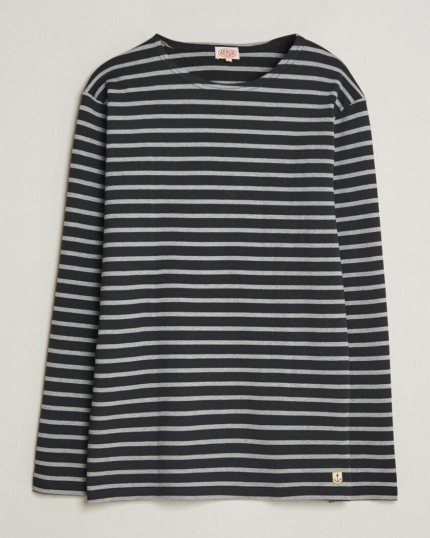 Armor-lux Houat Héritage Stripe Long Sleeve T-Shirt Black/Grey – Multicolore
