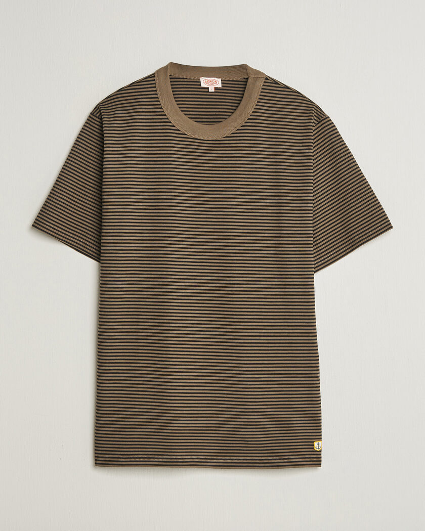 Armor-lux Héritage Callac Striped T-Shirt Olive/Black – Multicolore
