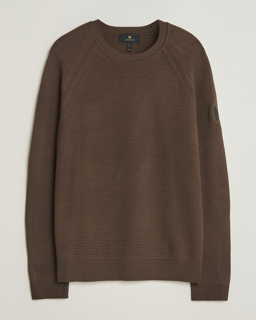 Belstaff Bradwell Cotton Knitted Crew Neck Army Olive – Vert
