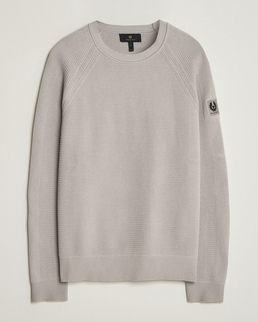 Belstaff Bradwell Cotton Knitted Crew Neck Concrete – Gris