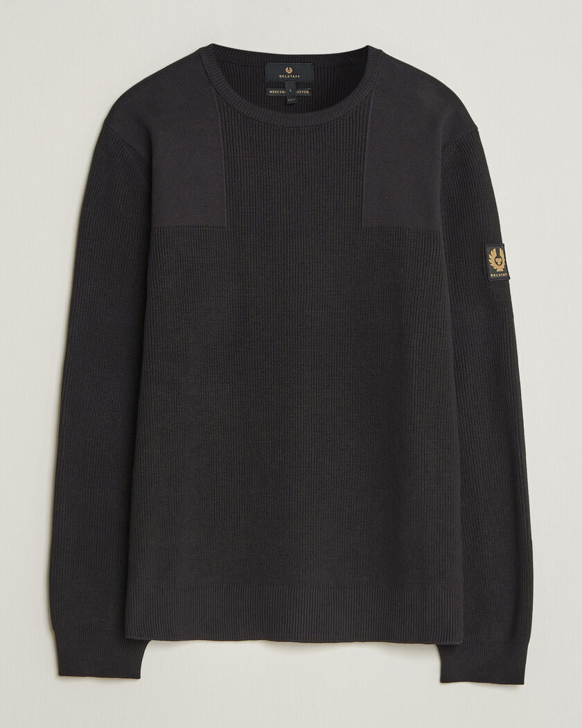 Belstaff Commander Knitted Crew Neck Black – Noir