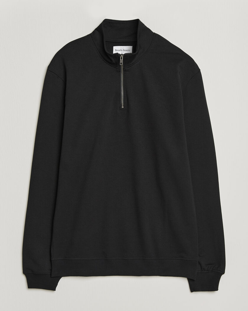 Bread & Boxers Loungewear Half Zip Black – Noir
