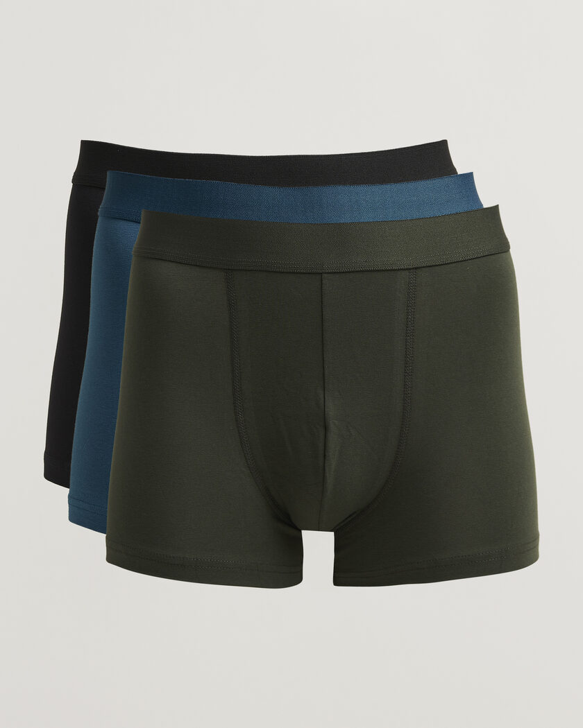 Bread & Boxers 3-Pack Boxer Brief Green/Blue/Black – Multicolore