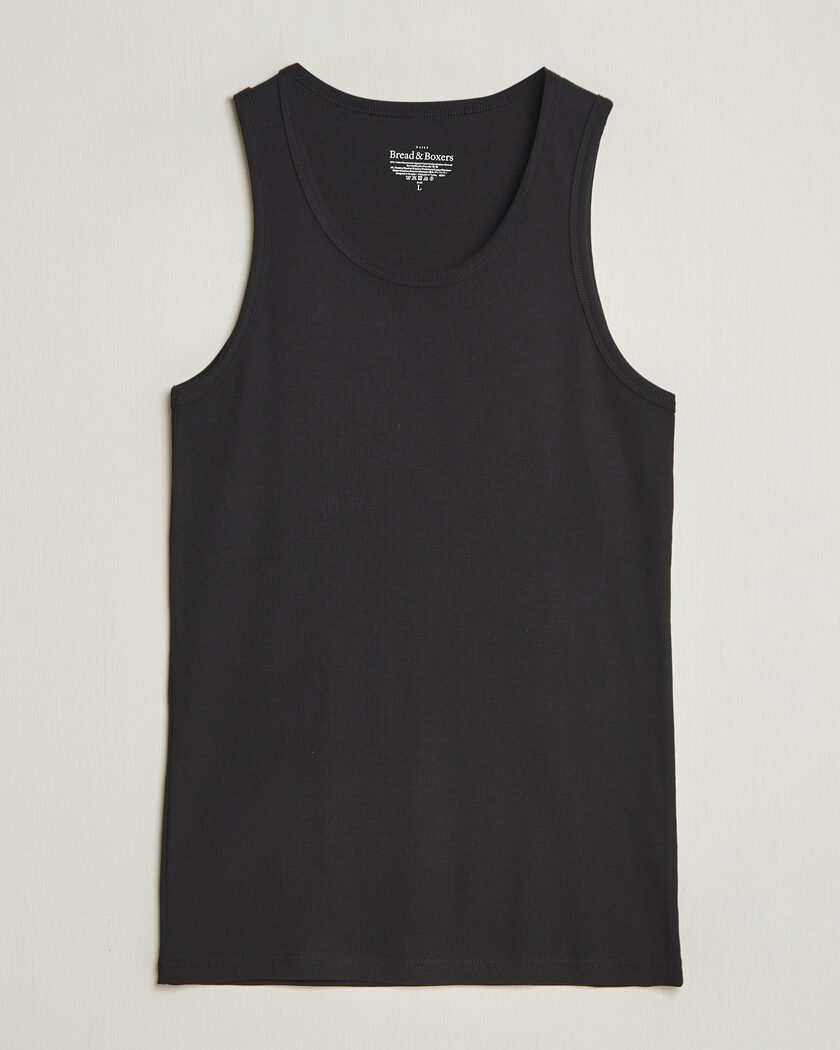 Bread & Boxers 2-Pack Ribbed Tank Black – Noir