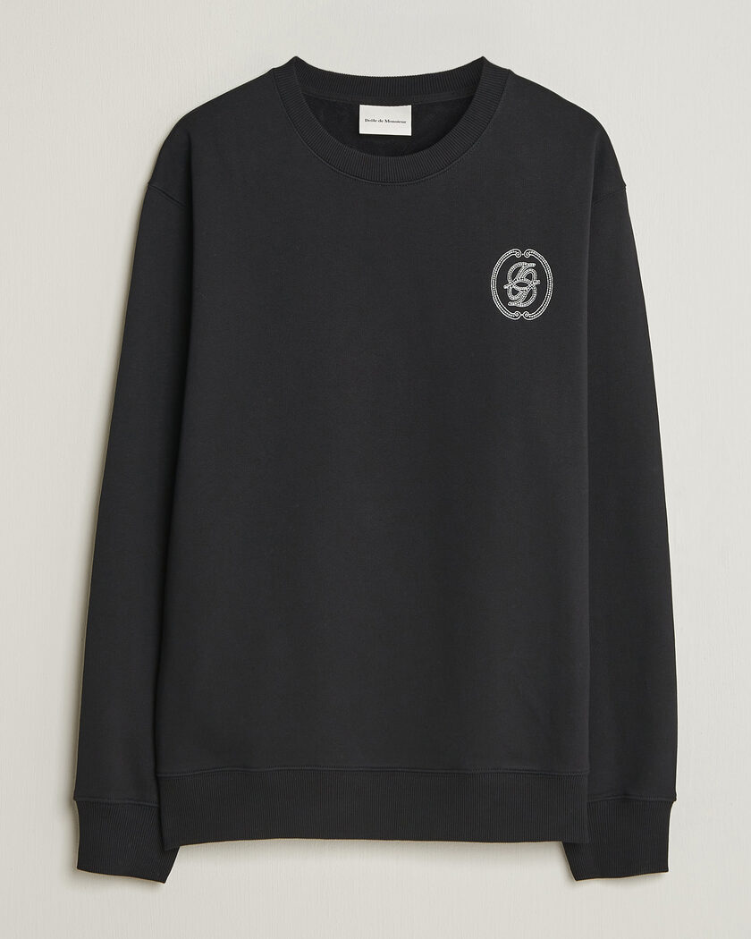 Drôle de Monsieur Mirror D Embroidered Sweatshirt Black – Noir