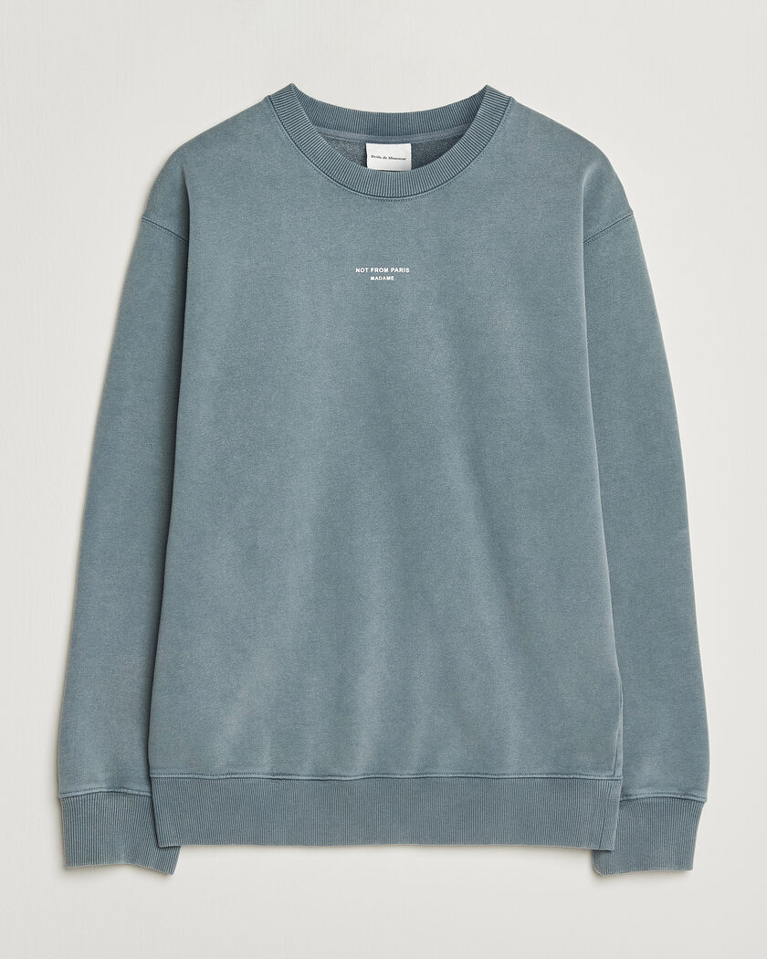  Drôle de Monsieur Classic Slogan Sweatshirt Dark Grey – Gris