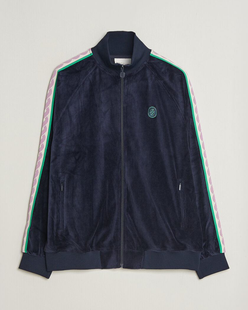 Drôle de Monsieur Survêtement Velours Track Jacket Navy – Bleu