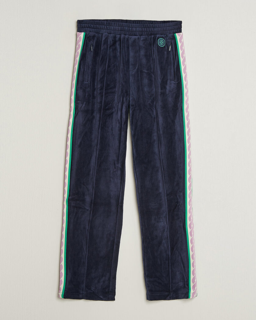 Drôle de Monsieur Survêtement Velours Track Pants Navy – Bleu