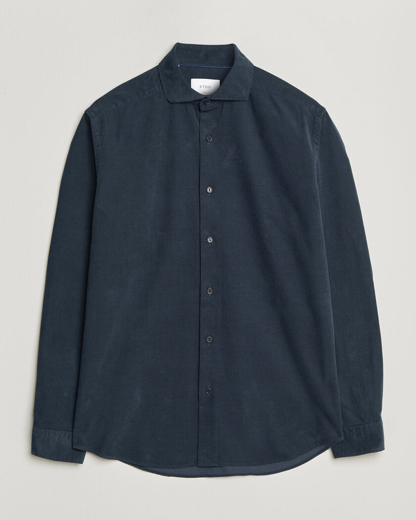  Eton Casual Fit Corduroy Shirt Navy Blue – Bleu