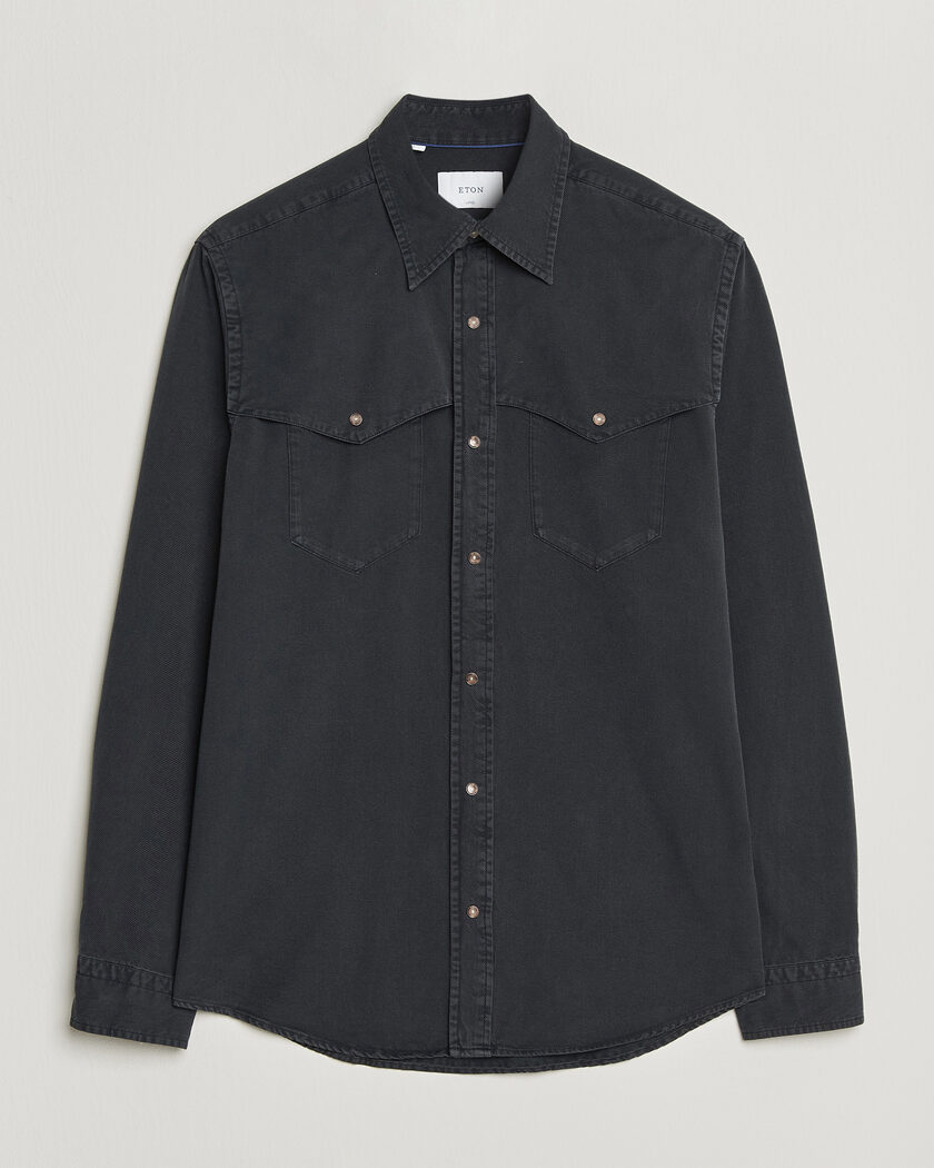 Eton Indigo Western Shirt Black – Noir