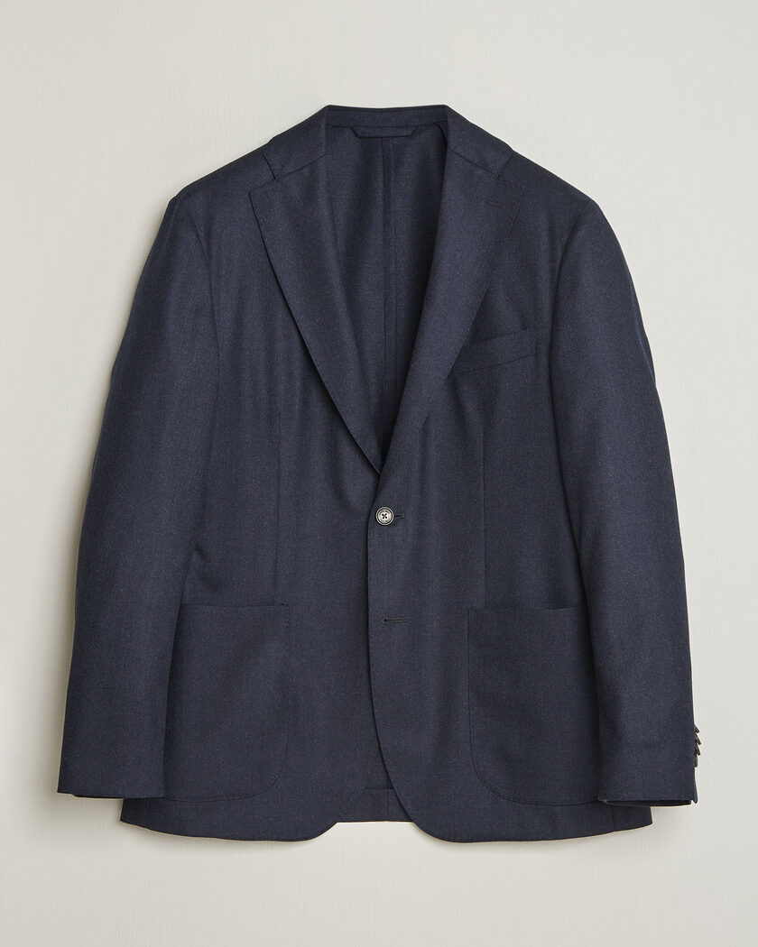 Eton Wool Flannel Soft Jacket Navy Blue – Bleu