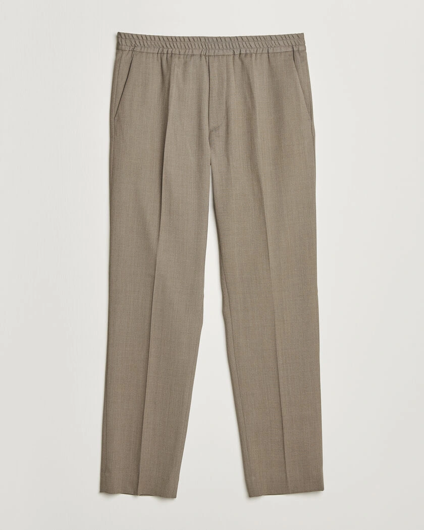 Filippa K Theo Relaxed Wool Trousers Stone Taupe – Beige