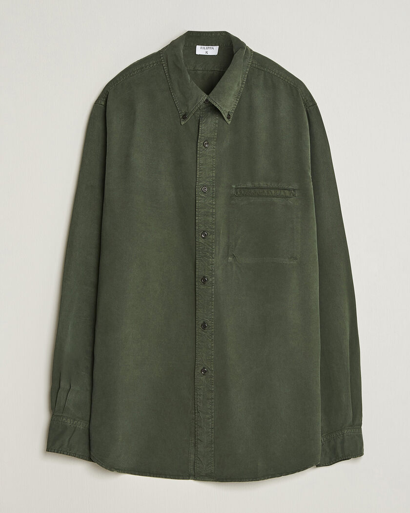 Filippa K Zack Lyocell Shirt Night Green – Vert
