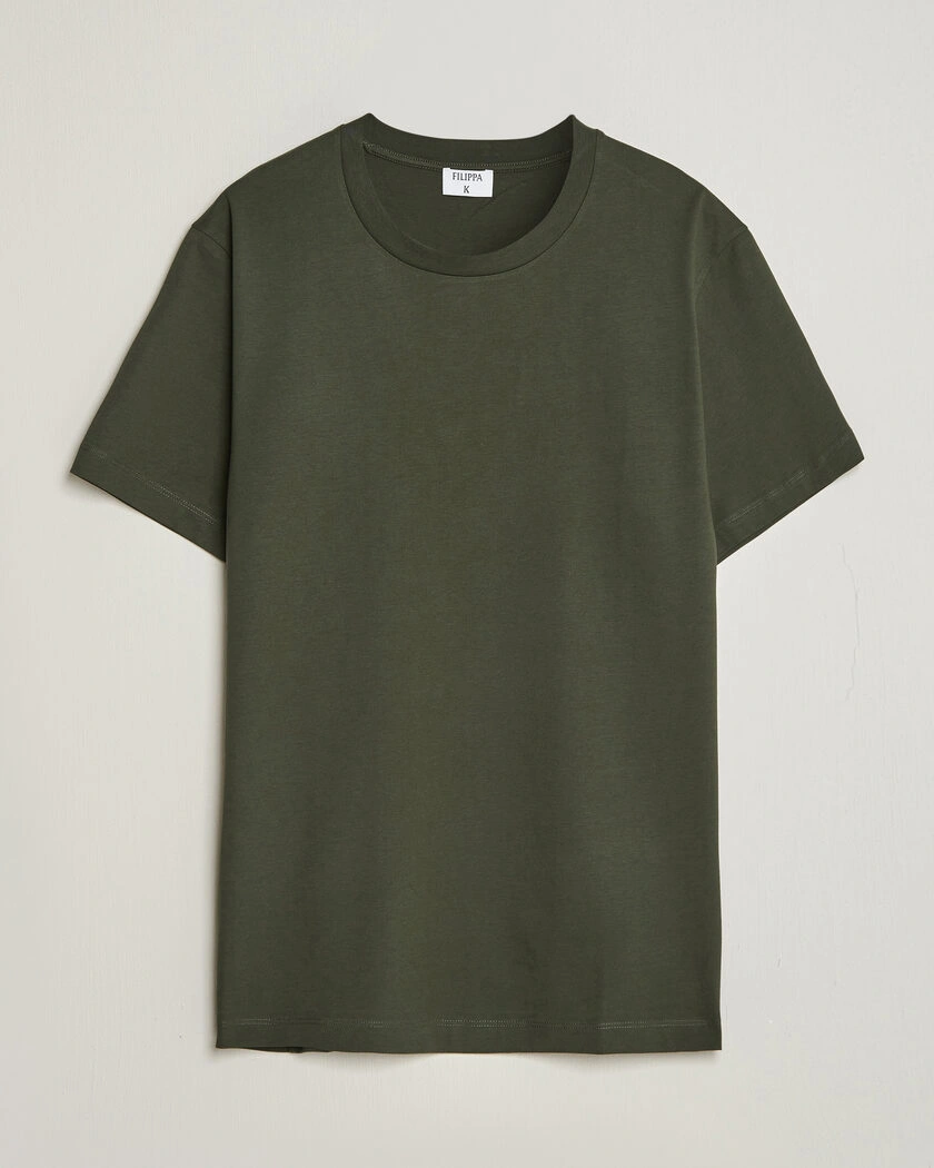 Filippa K Filip Crew Neck T-Shirt Night Green – Vert