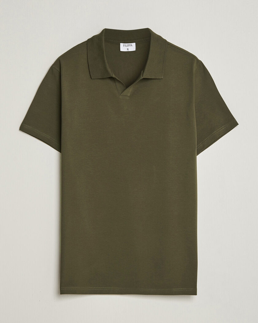 Filippa K Soft Lycra Polo T-Shirt Ebony Brown – Marron