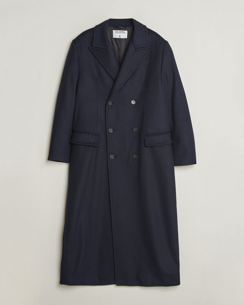 Filippa K Damian Wool Coat French Navy – Bleu