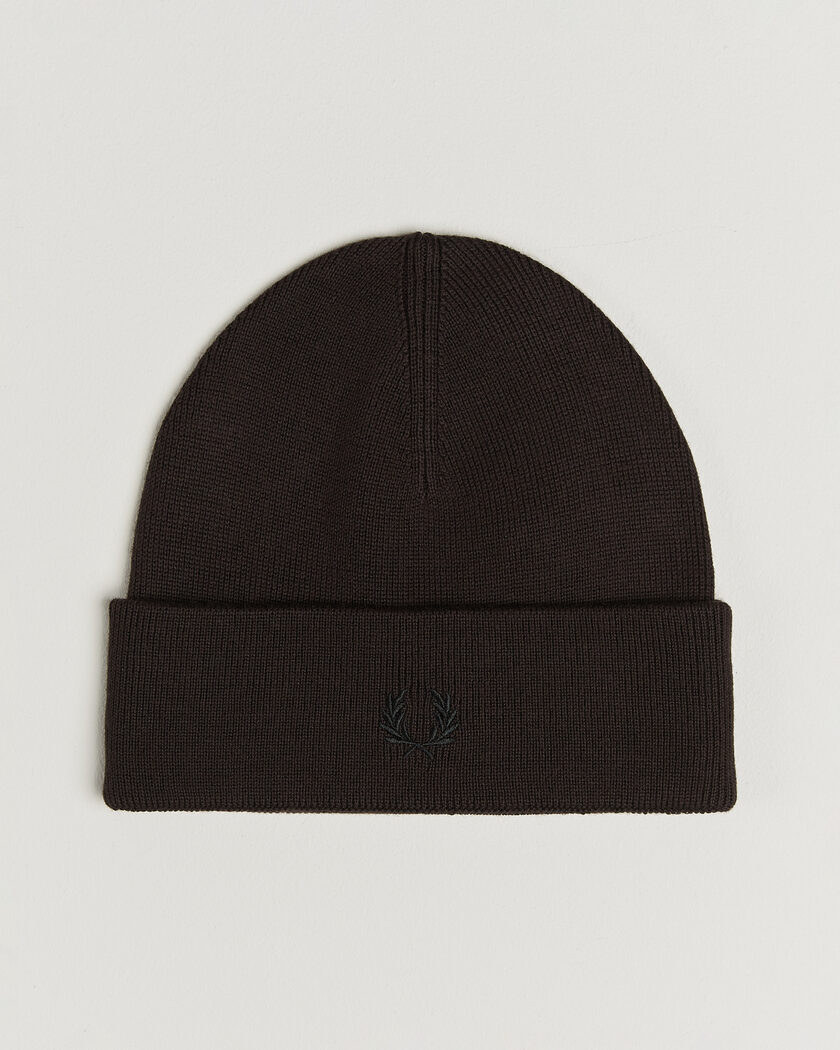 Fred Perry Merino Wool Beanie Rich Brown – Marron