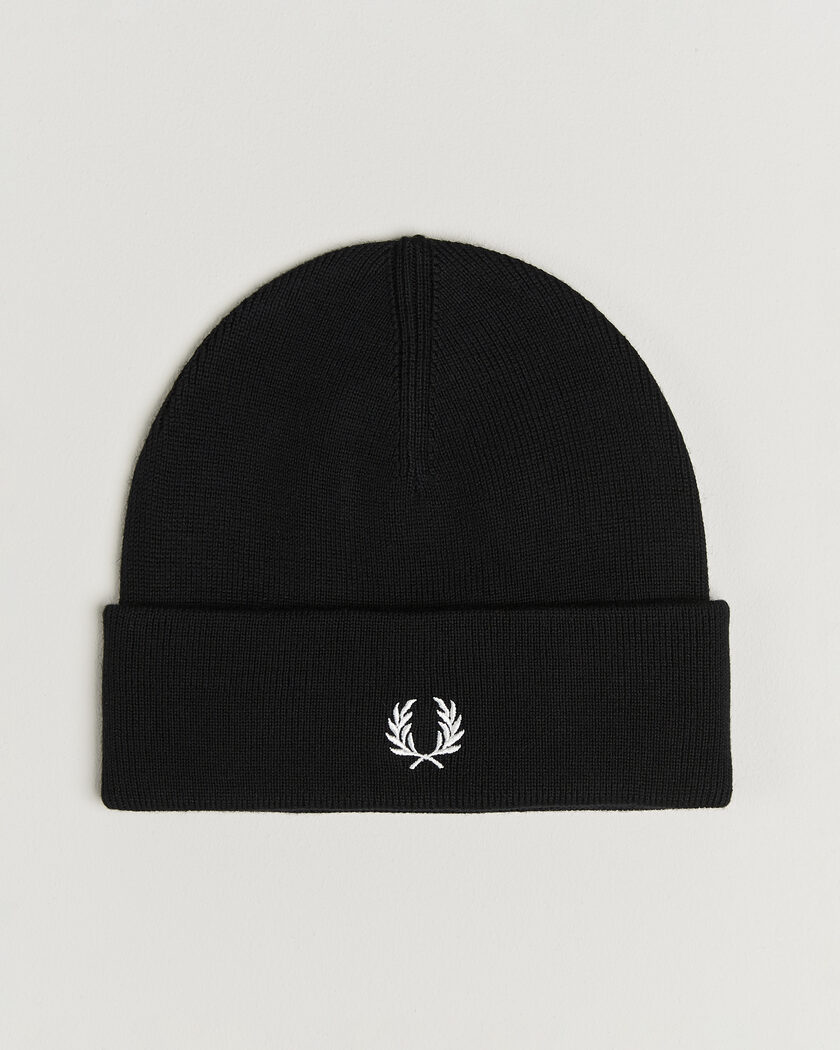 Fred Perry Merino Wool Beanie Black – Noir
