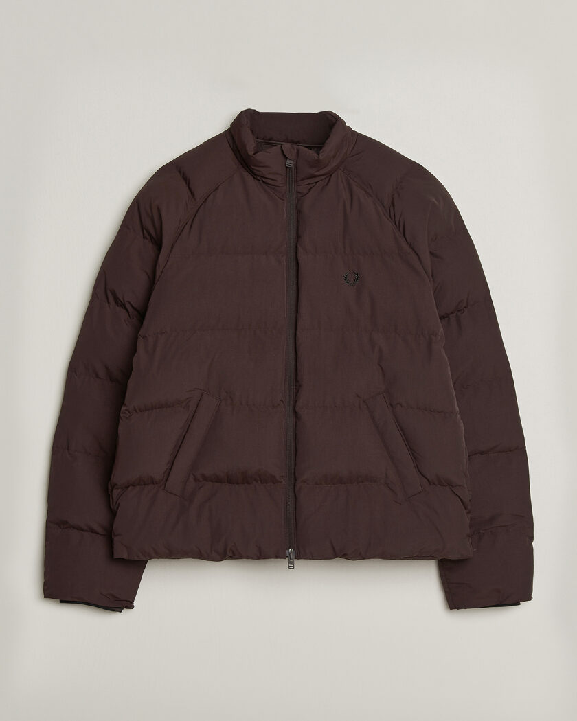 Fred Perry Raglan Sleeve Padded Jacket Rich Brown – Marron