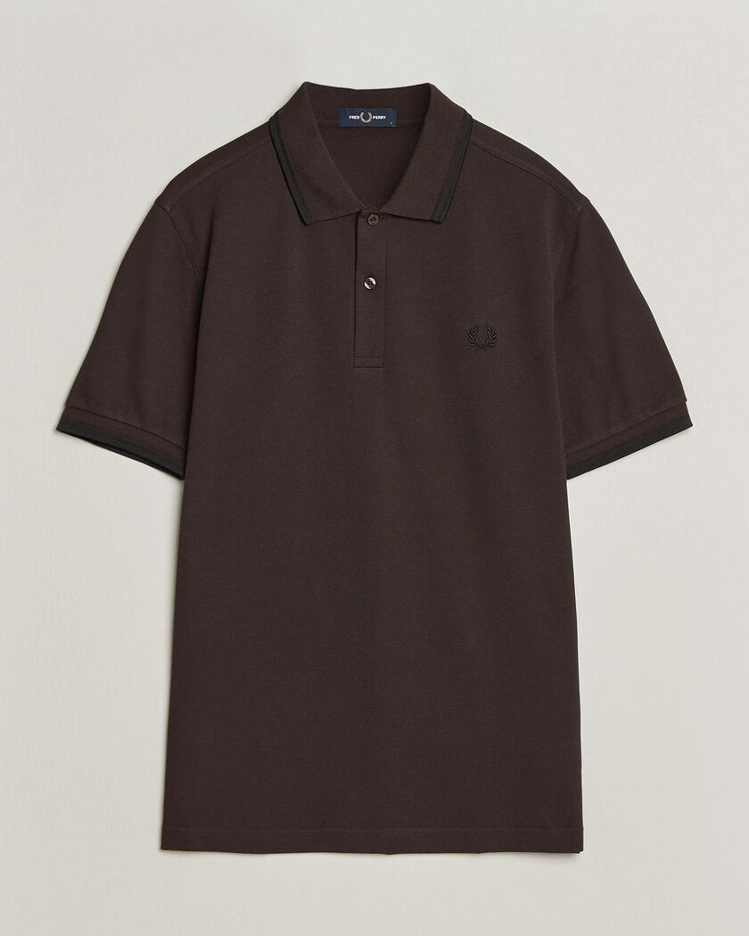 Fred Perry Twin Tipped Polo Shirt Rich Brown – Marron