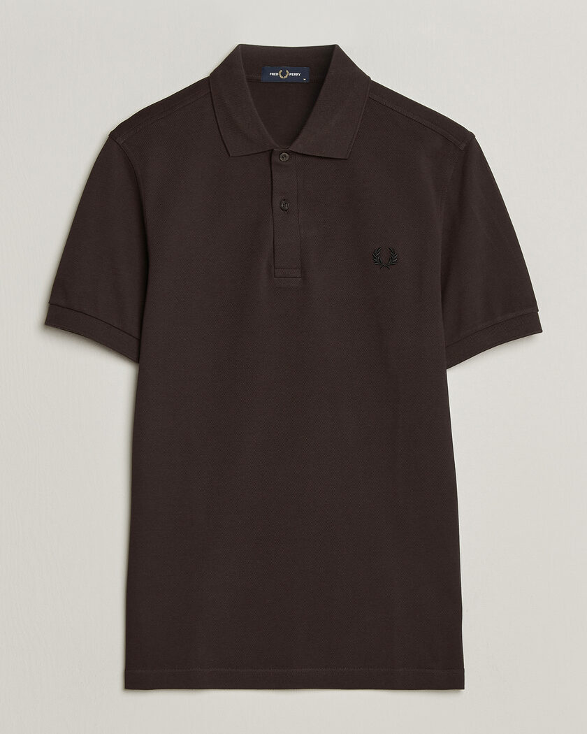 Fred Perry Plain Polo Shirt Night Rich Brown – Marron