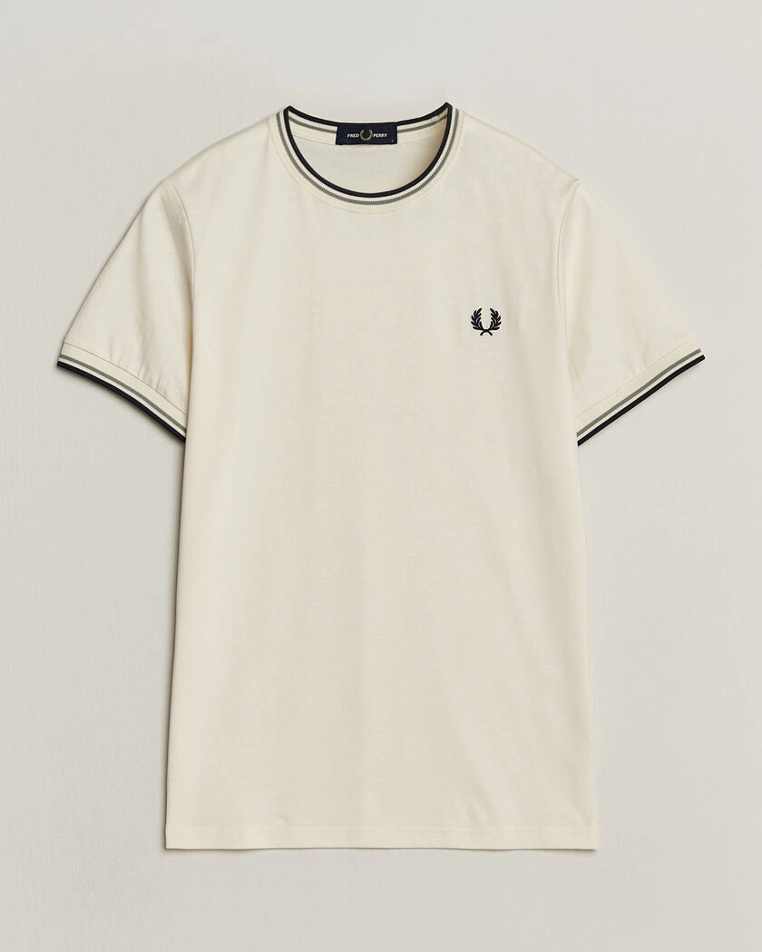 Fred Perry Twin Tipped T-Shirt Ecru – Blanc