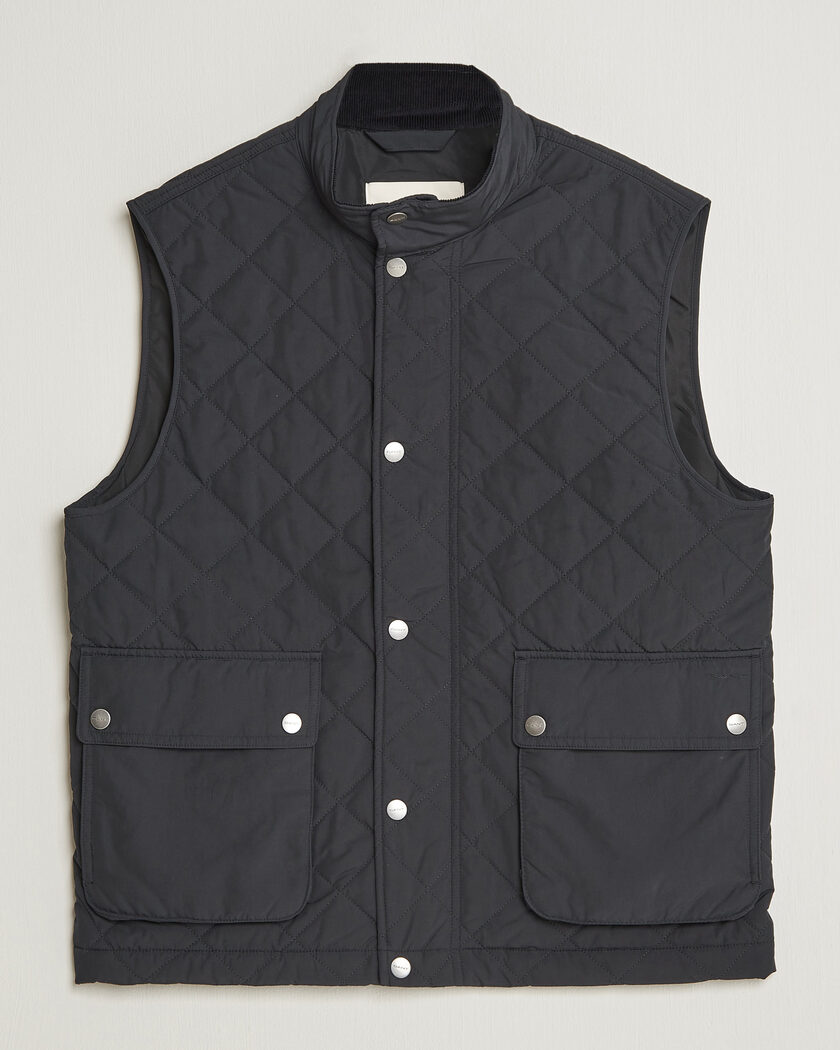 Gant Classic Quilted Vest Black – Noir
