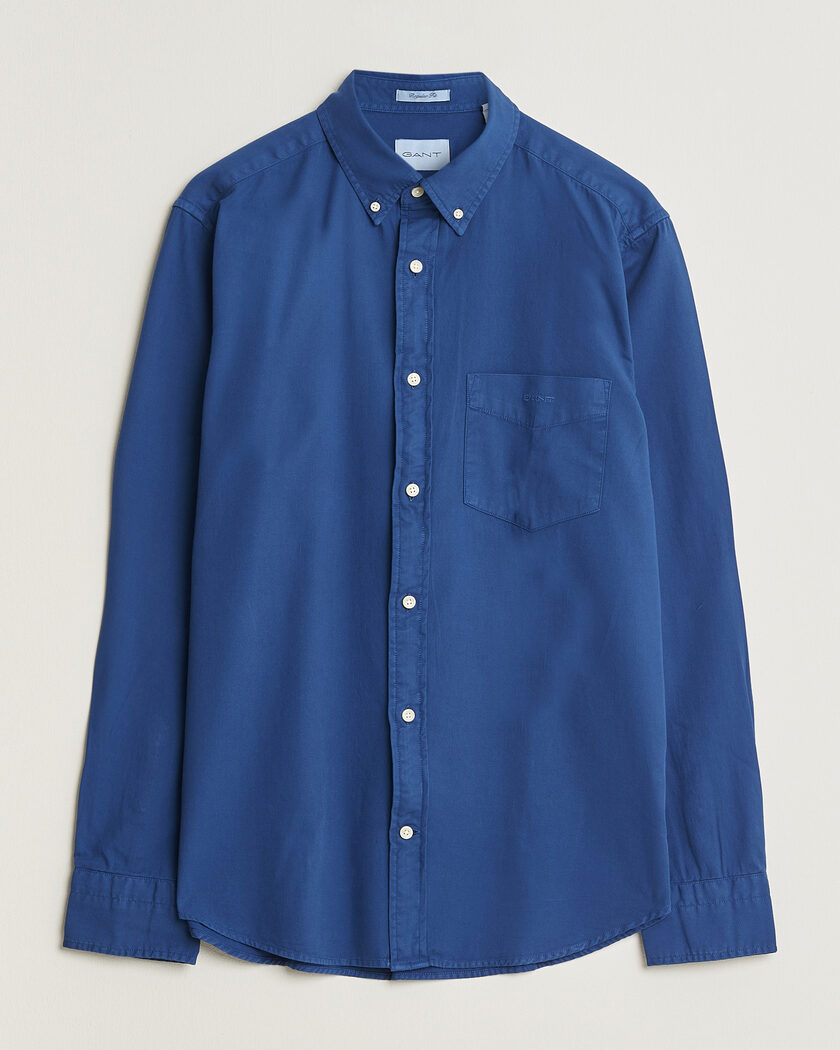 Gant Regular Fit Garment Dyed Twill Shirt Crisp Blue – Bleu