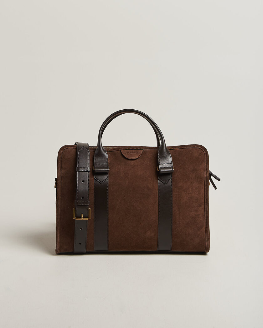 Gant Suede Commuter Bag Soil Brown – Marron