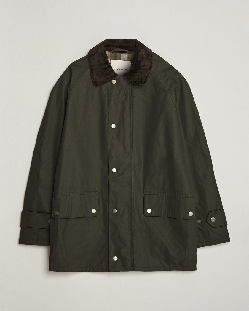 Gant Waxed Barn Jacket Black Brown – Marron