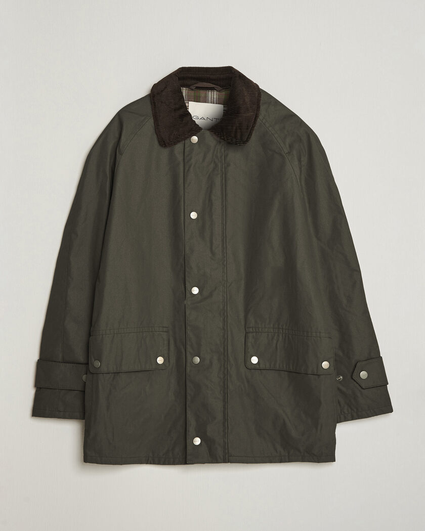 Gant Waxed Barn Jacket Black Brown – Marron