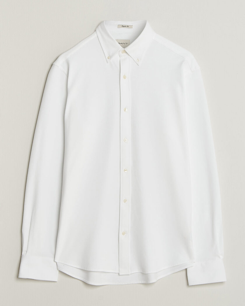Gant Regular Fit Jersey Pique Shirt White – Blanc