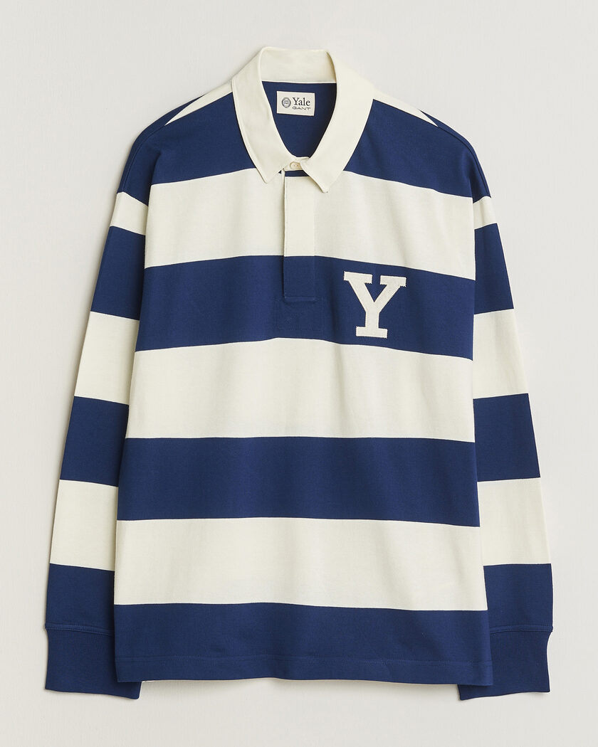 Gant YALE Striped Heavy Rugger Rich Navy – Bleu