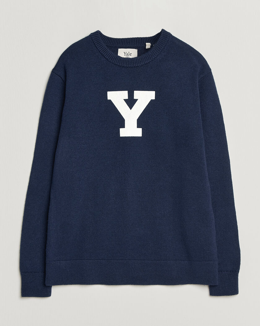 Gant YALE Merino Crew Neck Marine – Bleu