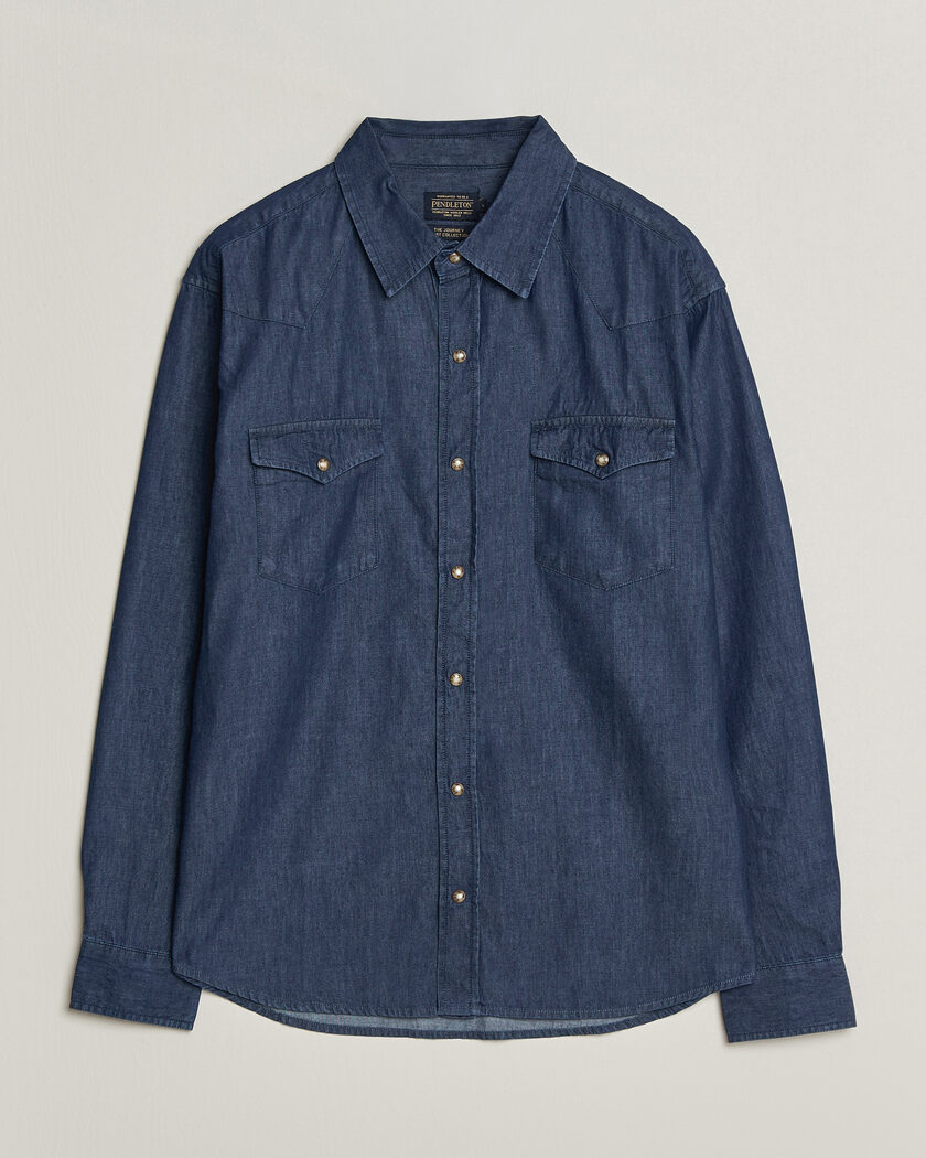 Pendleton Chandler Western Shirt Indigo Chambray – Bleu