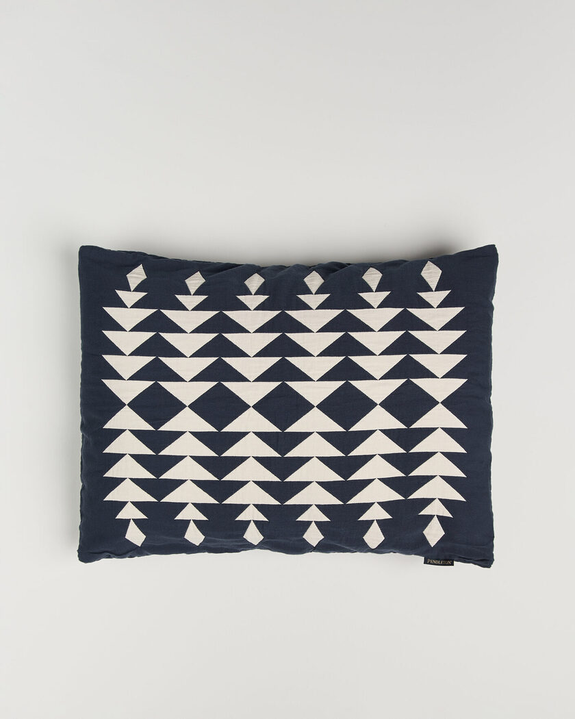  Pendleton Organic Cotton Matelasse Pillow Midnight Nova – Bleu