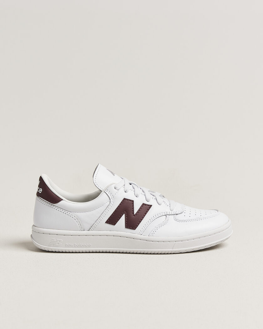 New Balance T500 Sneakers White/Cherry – Blanc