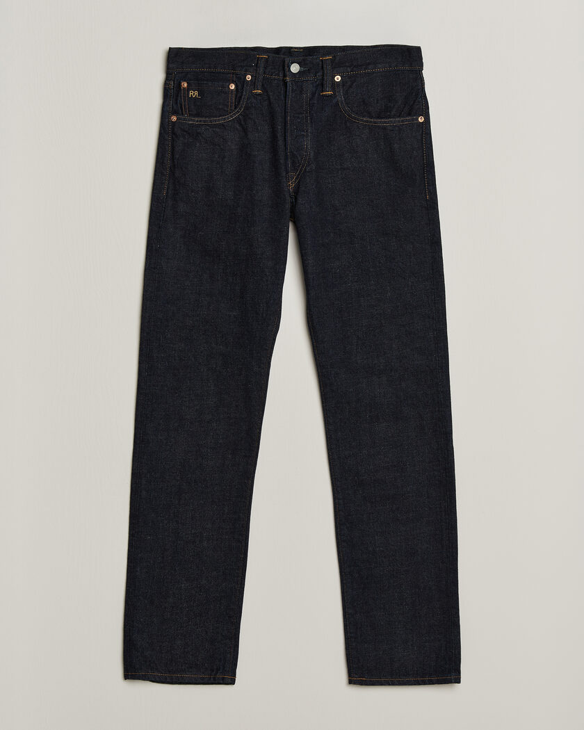 RRL Slim Fit Selvedge Jeans East/West Rinse – Bleu
