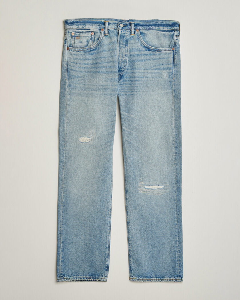 RRL Vintage Fit Distressed Jeans Bridgeview Wash – Bleu