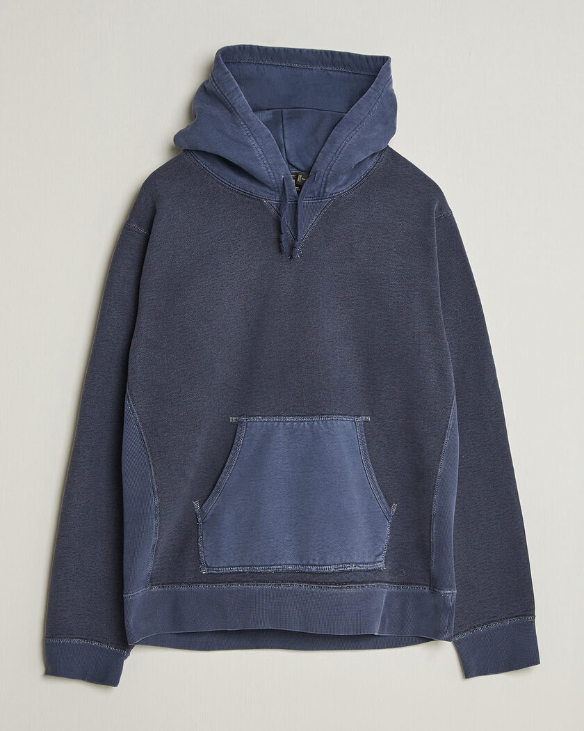 RRL Hooded Sweatshirt Navy – Bleu