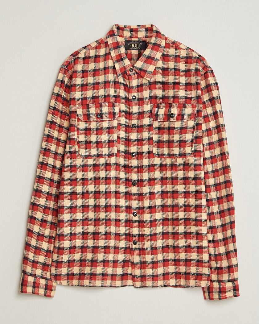 RRL Plaid Flannel Shirt Red/Cream – Rouge