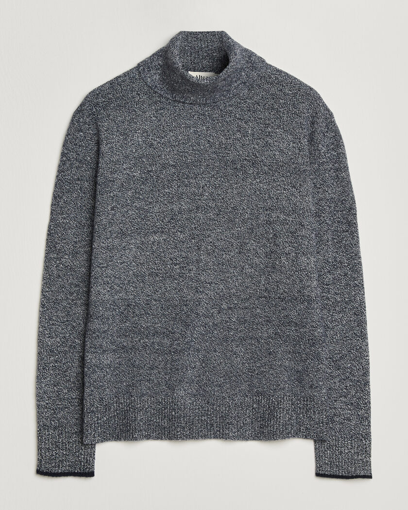 Altea Cloud Cashmere Blend Rollneck Navy Melange – Bleu