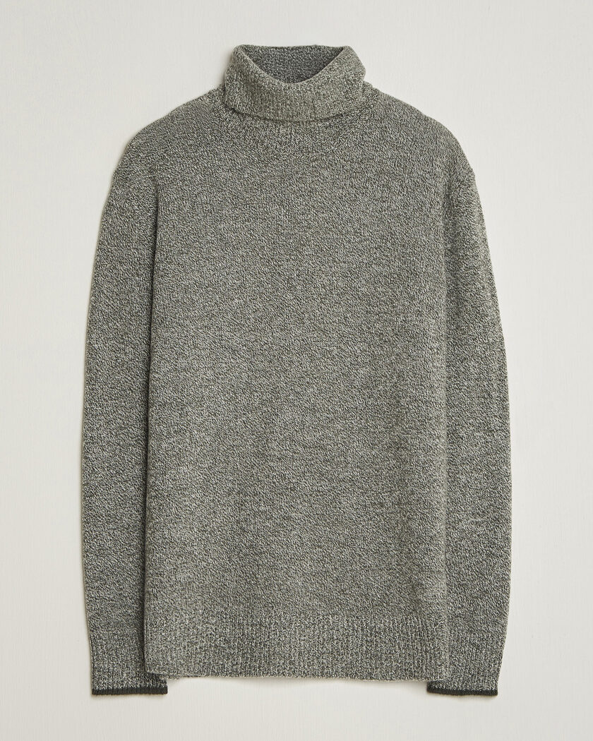 Altea Cloud Cashmere Blend Rollneck Green Melange – Vert