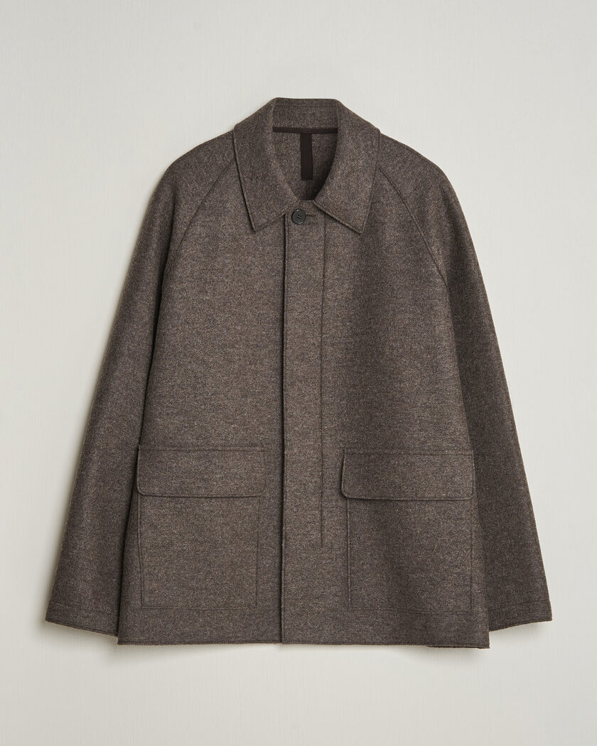 Harris Wharf London Country Wool Jacket Brown/Grey – Gris
