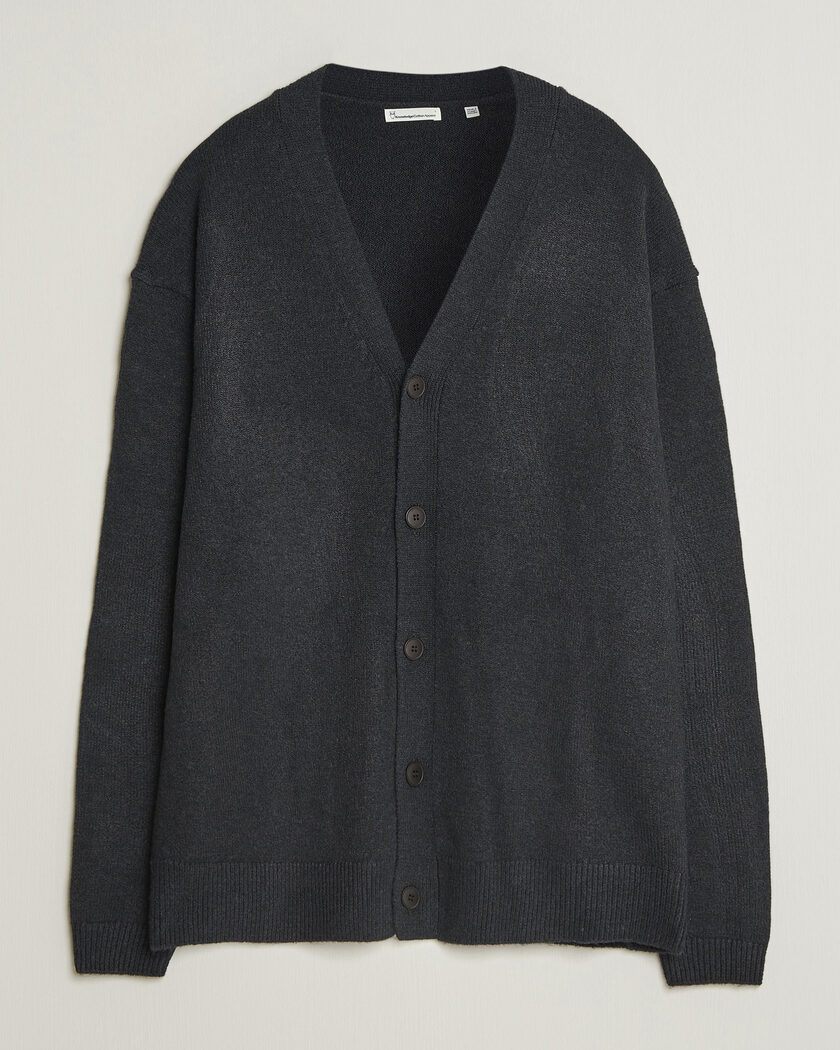 KnowledgeCotton Apparel Knitted Cardigan Black – Noir